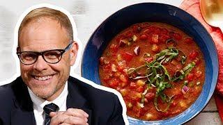 Alton Brown Makes 5-Star Gazpacho  Good Eats  Food Network