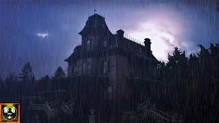 Spooky Thunderstorm Sounds  Sleep in The Haunted Mansion with Rain and Thunder at Night