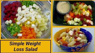 Steamed Vegetable Salad - Healthy Weight Loss Salad Recipe For Lunch - Dinner  Skinny Recipes