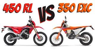 HONDA CRF 450 RL vs KTM 350 EXC-F  Which Premium Dual Sport Is Right For You?