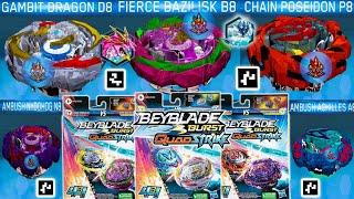 QUADSTRIKE DUAL PACK WAVE 1 ALL QR CODES CHAIN POSEDION P8 FIERCE BAZILISK B8 AMBUSH NYDDHOG N8