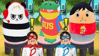 Tag with Ryan - GUS the Gummy Gator vs Kaji Ryan vs Combo Panda Special Eggs