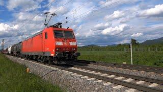 1 Stunde - 100 Güterzüge in Süddeutschland - 1 hour - 100 freight trains in south germany