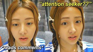 Yunjins savage response to a hater who called her attention seeker during live