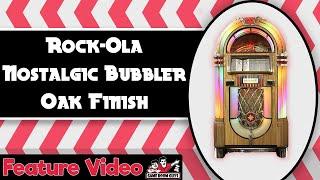 Rock-Ola Nostalgic Bubbler Jukebox in Oak Finish  Game Room Guys