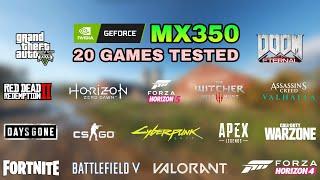 Nvidia GeForce MX350 Test in 20 Games in 2022