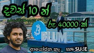 A successful way to earn more than 40000 rupees in 10 days. BLUM Airdrop