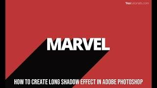 How to create Long shadow effect in Adobe Photoshop