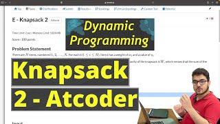Knapsack 2 Atcoder Tutorial With Code Dynamic Programming  CP Course EP 96
