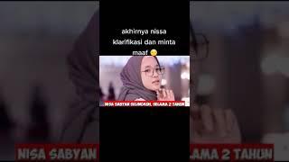 Klarifikasi Nissa Sabyan Minta Maaf