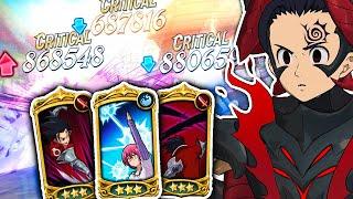 MEGA LR ZELDRIS DPS COMBO LVL 3 CRITS ARE INSANE  Seven Deadly Sins Grand Cross