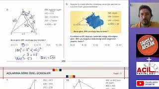 ACİL AÇILARINA GÖRE ÖZEL AÇILI ÜÇGENLER TEST 1