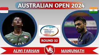 Alwi Farhan INA VS Mithun Manjunath IND R32 MS Australian Open 2024