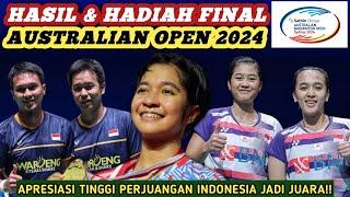 INDONESIA JUARA Hasil Final & Jumlah Hadiah Badminton Australian Open 2024 Hari Ini