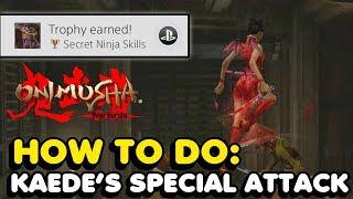 Onimusha Warlords PS4 - How To Do Kaedes Special Attack Secret Ninja Skills Trophy Guide