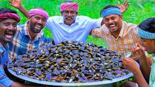 50 KG MUSSELS  River Mussels Fry Recipe Cooking & Eating In Village  Rare Healthy Recipe