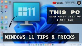 How to Add THIS PC folder on Start Menu Windows 11  Add THIS PC Icon to Desktop Windows 11