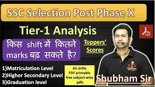 SSC Selection Post Phase X analysis  Normalisation All shifts question papers