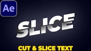 Slice Text Animation in After Effects  No Plugins