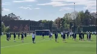 The atmosphere was heated at Inter training Onana and Brozovic needed to be separated