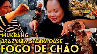 Fogo de Chão Brazilian Steakhouse Mukbang Unlimited Steak 먹방 Eating Show + Seafood + Buffet