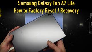 Samsung Galaxy Tab A7 Lite How to Factory Reset  Recovery Mode