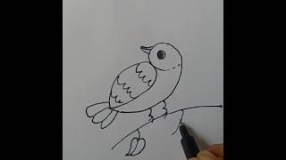 how to draw bird using numbers 9#shorts #simpledrawing #drawing #simplestrokes #draw #ytshorts #bird