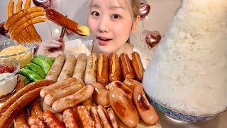 ASMR ウインナー食べ比べ Various Kinds of Sausages【日本語字幕】【咀嚼音 Mukbang Eating Sounds】
