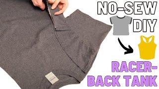 DIY No Sew T-shirt Racerback Tank  T-shirt.ca