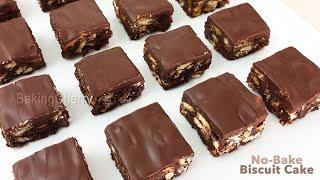 No-Bake Biscuit Cake Bites with Chocolate Fudge Easy and Delicious Recipe