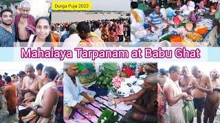 Mahalaya Tarpanam at Babu Ghat  Tarpan at Babu Ghat  End of Pitru Paksha  Starting of Devi Paksha