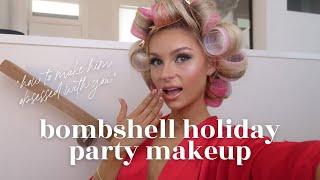 Girl Talk GRWM the hottest girl at the holiday party makeup look