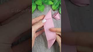 2 ленты и бант готов #лайфхак #diy #ribbon #бант #craft #bow