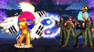 The King of Fighters MUGEN  Korean Golden vs Ralf Jones