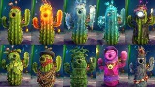 PvZ Garden Warfare 2 ALL CACTUS PLANTS NEW Plants - Gameplay