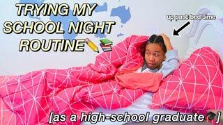 TRYING my highschool night routine as a GRADUATE