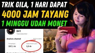 TRIK GILA 1 HARI DAPAT 4000 JAM TAYANG TANPA NONTON VIDEO SENDIRI TANPA BELI JAM TAYANG