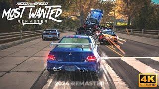 NFS Most Wanted 2024 Remaster  Defeating Blacklist 09 With Aggressive Police 4K60FPS