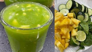 Cómo Preparar Una Rica Agua Fresca De Pepino Con Espinacas piña y Limón Para Quitarnos El Calor.