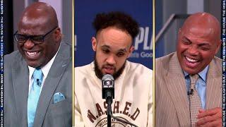 Shaq and Chuck wont stop roasting Derrick Whites hairline 