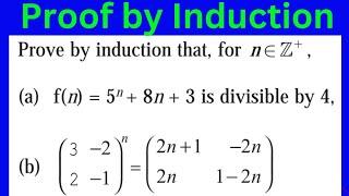 Proof by inductionDivisibility and matrices. #gceal#aqamaths #edexcel #mathtricks #induction