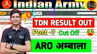 खुश खबरी   Army Final result Out  HQ ZONE AMBALA AGNIVEER TDN RESULT OUT