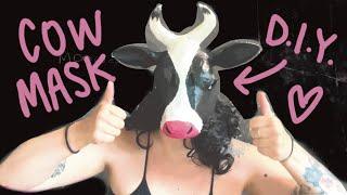 Paper mache Cow Mask LittleCreativeLife