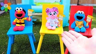 Sesame Street Elmos Painting Class  Fun Learning Video for Kids and Toddlers