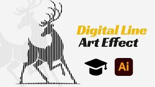 Illustrator Line Art Effect  illustrator deer  Adobe Illustrator Tutorial