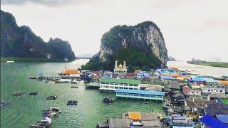 Koh Panyee Muslim Fishing Village Phang Nga Thailand 4K 