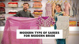 Different Sarees for a Modern Bride  Bridal Sarees for Mehendi Sangeet Wedding 2024