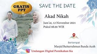 Contoh Undangan Digital Gratis PPT I Download Gratis Undangan Digital Wedding Invitation