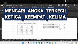 Cara Mencari Angka Terkecil Ke-Tiga Ke-Empat Ke-Lima di Data Microsoft Excel