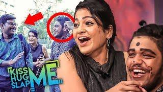 Extreme Fun Prank in Public with Pandian Stores Chithra  Kiss Me Hug Me Slap Me